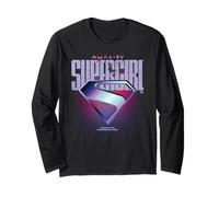 Supergirl 2026 Chrome S-Shield Logo and Text Gradient Manga Larga