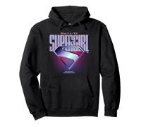 Supergirl 2026 Chrome S-Shield Logo and Text Gradient Sudadera con Capucha