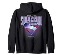 Supergirl 2026 Chrome S-Shield Logo and Text Gradient Sudadera con Capucha