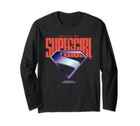 Supergirl 2026 Chrome S-Shield Logo and Text Manga Larga