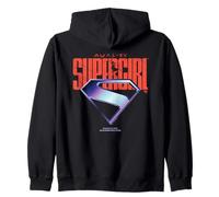 Supergirl 2026 Chrome S-Shield Logo and Text Sudadera con Capucha
