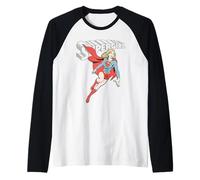 Supergirl In Flight Camiseta Manga Raglan