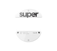 Superglide - Patines de ratón de cristal, deslizamiento controlable constante, borde redondo pulido, patas de mouse para juegos súper equilibradas con suela duradera para la serie Pulsar X3 (tipo C