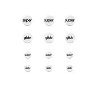 Superglide - Patines de ratón de cristal, deslizamiento controlable constante, borde redondo pulido, patas de ratón para juegos súper equilibradas con suela duradera para uso universal de 6 mm + 9 mm,