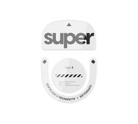 Superglide - Patines de ratón de cristal, deslizamiento súper suave, borde redondo pulido, patas de mouse para juegos súper rápidos con suela duradera para Logitech G Pro X Superlight2 (tipo S, blanco