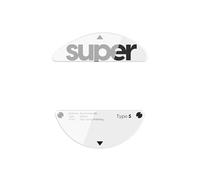 Superglide - Patines de ratón de cristal, deslizamiento súper suave, borde redondo pulido, patas de mouse para juegos súper rápidos con suela duradera para la serie Pulsar X3 (tipo S, blanco)