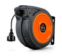 SuperHandy Cable de extensión retráctil de 15 m x 3 G1,5 mm² H05VV-F de polipropileno industrial ultra resistente de grado comercial ultra flexible