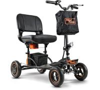SuperHandy Explorer Scooter de Movilidad - 4 Ruedas, Motor Sin Escobillas de 500W, Batería de 48V, Capacidad de 159 kg,velocidad máxima de 8 km/h, Estructura de Aluminio Ligera, Patente en Trámite