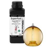 SuperHDT UL94 V-0 Resina para impresora 3D, piezas retardantes de llama con la más alta temperatura de deflexión térmica de 240 °C, Fabricada en Corea (500g, Ámbar)