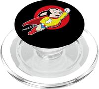 Superhero Cartoon Mouse Rockets Up in Mighty Retro Cartoon PopSockets PopGrip para MagSafe
