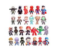 Superhero Figures 26 Pieces Mini Collectibles 1.58 Inch Ultimate Superhero Playset, Christmas Stocking Stuffers Easter Eggs Heroes Cake Decorating Hol