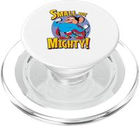 Superhero Mouse Cartoon in Cape Small But Mighty Super Hero PopSockets PopGrip para MagSafe