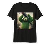 Superhero Sloth Salva el día Camiseta Premium