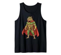 Superhéroe Capibara Capa Roja Super Hero Camiseta sin Mangas