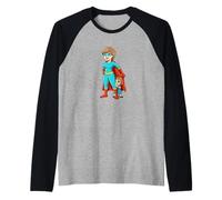 Superhéroe Mamá Día De La Madre De Dibujos Animados Héroe Camiseta Manga Raglan