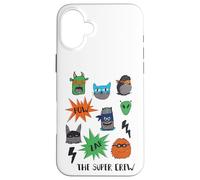 Superhéroe Monster Crew Animales Cómics Máscara Juguetes Carcasa para iPhone 16 Plus