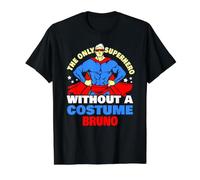 Superhéroe sin Disfraz Bruno Funny Bruno Nombre Dicho Camiseta gráfica económica, Hombre, Negro, S