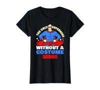 Superhéroe sin Disfraz Bruno Funny Bruno Nombre Dicho Camiseta gráfica económica, Mujer, Negro, M