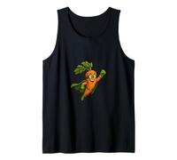 Superhéroe Zanahoria - Divertido diseño de Dibujos Animados Vegetales Camiseta sin Mangas