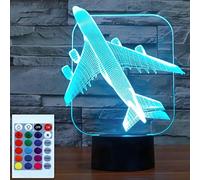 SUPERHONGJIHAO Luz nocturna 3D para niños - Lámpara LED con mando a distancia - 16 colores cambiantes - Regalo de Navidad o cumpleaños para niños