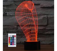 SUPERHONGJIHAO Luz nocturna para niños, lámpara LED 3D Cobra con control remoto, 16 colores cambiantes, regalo de cumpleaños para niños