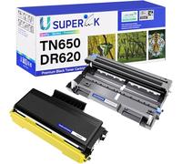 SuperInk Juego de 2 cartuchos de tóner y unidad de tambor compatibles con Brother TN650 TN580 TN-580 DR620 uso en impresora HL-5340D HL-5350DN DCP-8050DN DCP-8080DN MFC-8370 MFC-8480DN (1 tóner, 1