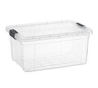 Superio Caja de almacenamiento transparente con tapa, contenedores de plástico de 20 cuartos de galón para organizar, cajas apilables, sin BPA, no tóxico, sin olor, organizadores para el hogar,