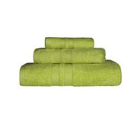 Superior 500 gsm 6 pc Set FG Premium algodón, Absorbente y Ultra Suave 6 Pieza única Panal Doble Frontera - Juego de Toallas, Color Verde, Celery, Juego de 6 Piezas