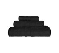 Superior 500 gsm 6 pc Set FG Premium algodón, Absorbente y Ultra Suave 6 Pieza única Panal Doble Frontera - Juego de Toallas, Color Verde, Negro, Juego de 6 Piezas