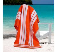 Superior Cabana Toallas de Playa Coloridas de algodón a Rayas, para Adultos, niños, Piscina, natación, Arena, Viajes, extragrandes, absorbentes, Secado rápido, básicos de baño, 1 Unidad, Color Coral