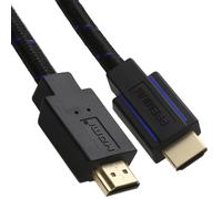 Superior Certificado UHD 8K 60Hz 4K 120Hz HDR HDMI 2.1 Cable Trenzado Negro 1.8m