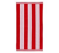 Superior Collection - Toallas de Playa de algodón Peinado de Lujo Jacquard, Rayas Color Rojo cabaña, de Gran tamaño, 43 x 5 x 30 cm