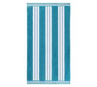 Superior Collection - Toallas de Playa de Jacquard de Lujo, algodón Peinado, tamaño Grande, Algodón Peinado, Turquoise Cabana Stripe, 43 x 5 x 30 cm