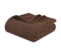 Superior Diamond Weave All-Season Cotton Blanket, Cover for Home, Couch, Bed, Soft, Warm Blankets, Boho Aesthetic, Comfy, Cozy Covers, Decorative Bedding Essentials, California King, Chocolate
