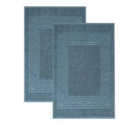 Superior - Juego de alfombras de baño de algodón, Color Azul Zafiro, 2 Piezas