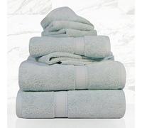 SUPERIOR - Juego de Toallas de algodón de 900 g/m2, Color Espuma Marina, 6 Piezas