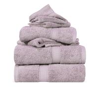 Superior – Juego de toallas de algodón 900 g/m², morado, 6 piezas