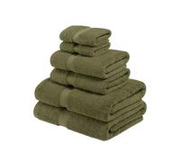 SUPERIOR - Juego de Toallas de algodón de 900 g/m2, Color Verde Forestal, 6 Piezas