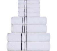 Superior Juego de Toallas, de algodón Turco, Ideal para baño Principal, baño de Invitados o Playa, Ultra Felpa, el Juego Incluye: 8 Piezas, paños de Cara/Toallas de Mano, Toallas de baño, Color Azul