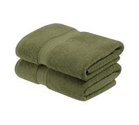 Superior - Juego de Toallas de baño de algodón de 900 g/m2, Color Verde Forestal, 2 Piezas