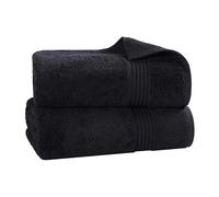 Superior Juego de Toallas de baño de Gran tamaño de algodón Egipcio, 2 Piezas, Surtido para Adultos, niños, baño, Ducha, Invitados, Balneario, Gimnasio, Resort, Airbnb, Color Negro