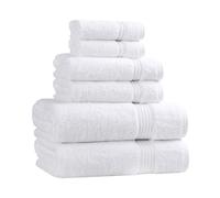 Superior NS Towel Parent Juego de Toallas, Algodón, Blanco, 6PC Set