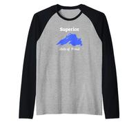 Superior State of Mind: Lake Superior Camiseta Manga Raglan