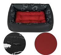 SuperKissen24. - Cama Perro para Perros y Gato - Impermeable - Grande y Mediano Perros - Granate Oveja L