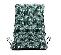 SuperKissen24. Cojín de Silla Jardin Asiento para Interior y Exterior Cómodo e Impermeable para Tumbonas de Jardin o Terraza, Mecedoras (48x96x7 cm, Exotic)