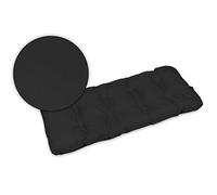 SuperKissen24. Cojín para Banco Exterior 100x50 cm Asiento Cómodo e Impermeable para Bancos y Columpios de Jardín, Terraza - Negro