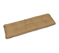 SuperKissen24. Cojín para Banco Exterior 120x38 cm Asiento Cómodo e Impermeable para Bancos y Columpios de Jardín, Terraza - Beige