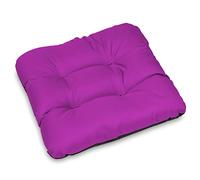 SuperKissen24. Set de 6 Cojines de Asiento - Cojín de Silla 45x45 cm para Interior y Exterior Cómodo e Impermeable para Muebles de Jardin, Terraza, para Suelo - Fucsia