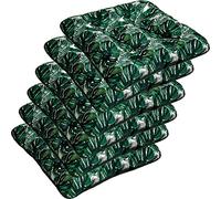 SuperKissen24. Set de 6 Cojines de Asiento - Cojín de Silla 45x45 cm para Interior y Exterior Cómodo e Impermeable para Muebles de Jardin, Terraza, para Suelo - Exotic