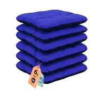 SuperKissen24. Set de 6 Cojines de Asiento - Cojín de Silla 45x45 cm para Interior y Exterior Cómodo e Impermeable para Muebles de Jardin, Terraza, para Suelo - Aciano